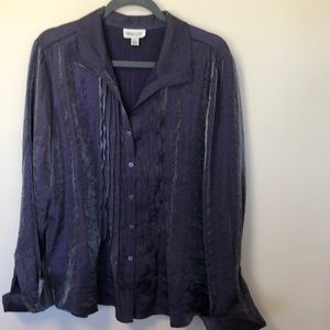 Purple Shiny Cold Water Creek Blouse